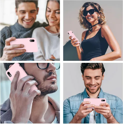Miniatura 2 de Cordking Funda diseñada para iPhone XR, funda de silicona ultra delgada a prueba de golpes con [forro de microfibra suave antiarañazos], 6.1 Tiza