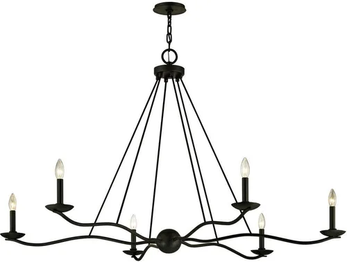 Miniatura 6 de Troy Lighting F6305 Sawyer - Lámpara de araña de cinco luces, hierro forjado