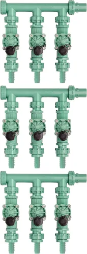 Miniatura 4 de Orbit 91207 Colector de rociadores premontado de 3 válvulas para tubería de polietileno