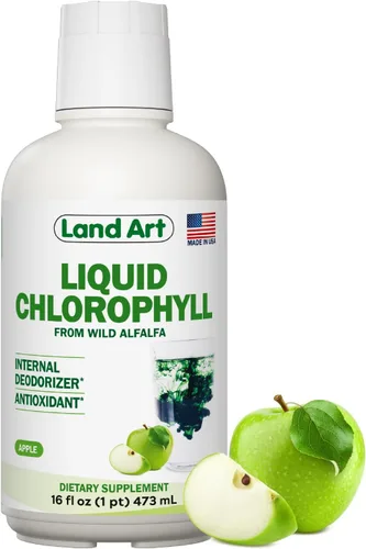 Miniatura 10 de Land Art - Menta de clorofila líquida - Extraída en frío de alfalfa silvestre sin OMG - Clorofila Liquida natural - Antioxidante - Suplemento