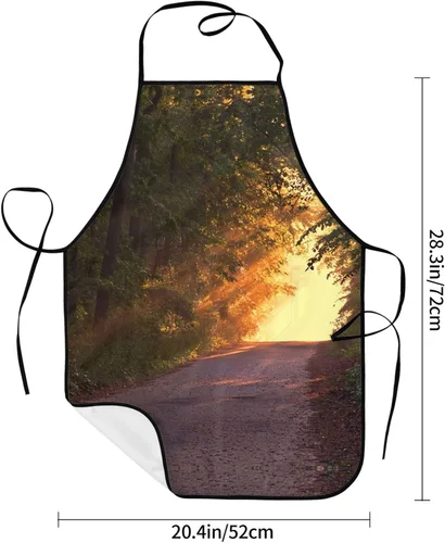 Miniatura 4 de Delantal fresco del bosque, delantales de cocina para hombres y mujeres, delantal de cocina delantal de chef delantal de jardín ajustable con 2