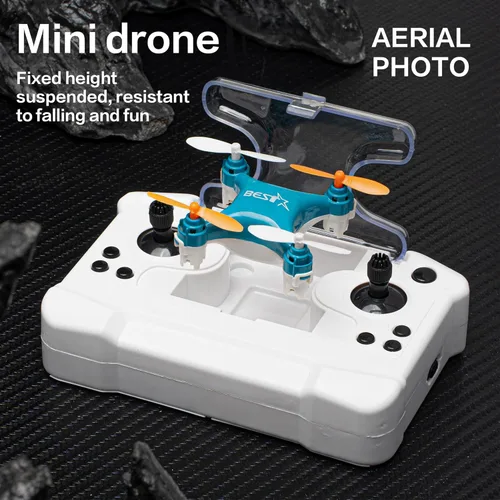 Miniatura 2 de Drone Mini Aviones de Control Remoto Nuevo Juguete para Niños Micro Aviones Altura Fija Quadcopter Gadget Electrónico (Versión Doble Batería-Negro)