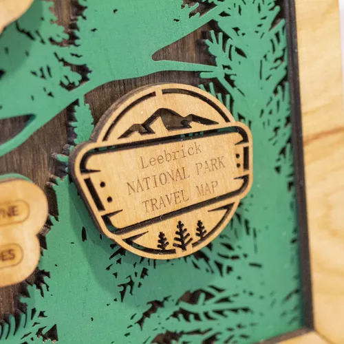 Miniatura 2 de Mapa de Viaje de Parque Nacional de Madera (Tu Nombre Personalizado)