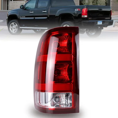 Miniatura 9 de Luz Trasera Compatible con 2007-2014 GMC Sierra 1500 2500HD 3500HD Luz de Freno, Señal, Bombilla # 25958485 GM2801208 del Lado Derecho del Pasajero