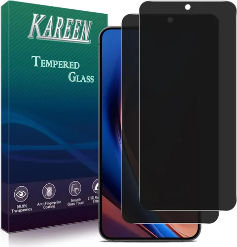 Miniatura 15 de KAREEN Paquete de 2 protectores de pantalla de privacidad para Samsung Galaxy S23 FE 5G / A54 5G anti espía privado de vidrio templado