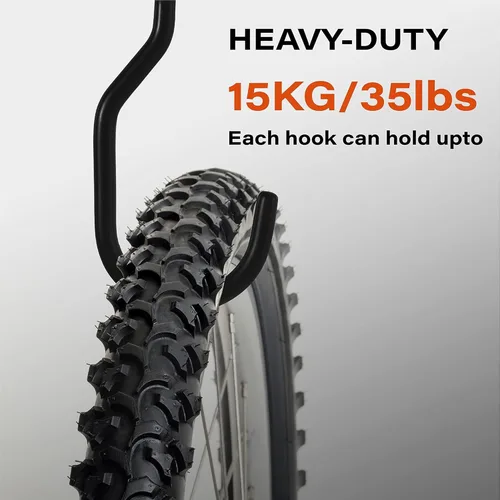 Sinoer Paquete de 8 ganchos resistentes para bicicleta, gancho de almacenamiento con tornillo, para organización y almacenamiento de pared y techo