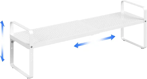 Miniatura 12 de Organizador de estantes ampliables de metal ajustable para especias, estantes de almacenamiento independientes para armario de cocina, debajo