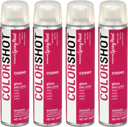 Miniatura 50 de COLORSHOT Pintura en aerosol brillante, aromaterapia (lavanda) 10 onzas, paquete de 4, pintura acrílica de secado rápido, uso en interiores