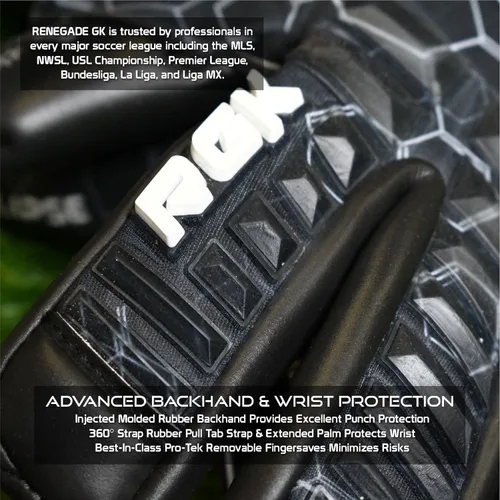 Miniatura 6 de Renegade GK Eclipse - Guantes de portero de fútbol de nivel profesional, para adultos y jóvenes (tallas 7 a 12, nivel 5) agarre de contacto EXT