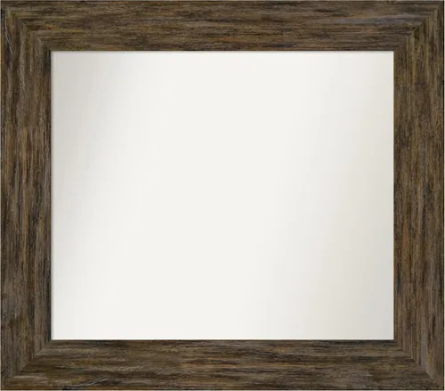 Miniatura 37 de Amanti Art Espejo personalizado, espejo de baño marrón Fencepost, espejo de pared o espejo de tocador de baño sobre el fregadero (27 x 27 pulgadas)