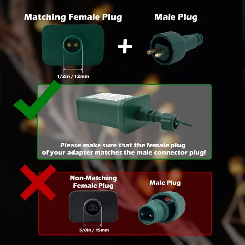 Miniatura 3 de Cable de alimentación Goodsby encendido/apagado para luces de árbol de Navidad, iluminación festiva, luz de cadena LED impermeable con conector