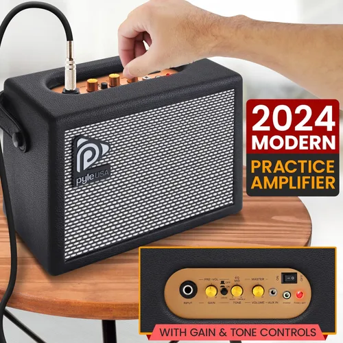 Miniatura 4 de Pyle Heavy Metal EG Fire Guitarra Eléctrica de Metal con Kit de Amplificador, Instrumento de Tamaño Completo con Amplificador de Práctica