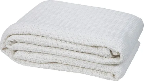Miniatura 4 de HILLFAIR Manta 100% algodón peinado, manta de cama Twin XL, suave, acogedora, cálida, mantas multipropósito para decoración del hogar de lujo, 66 x