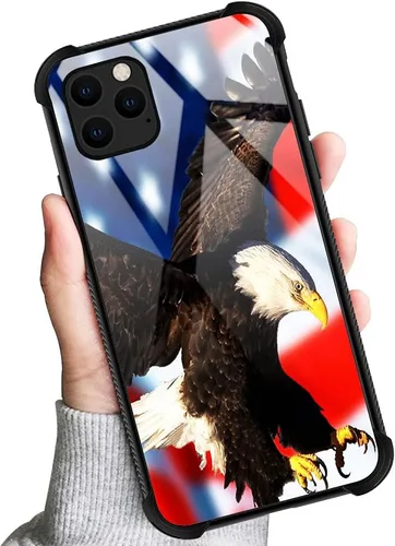 Miniatura 6 de Funda compatible con iPhone 13 Pro Max, fundas para niñas y mujeres, bandera estadounidense águila