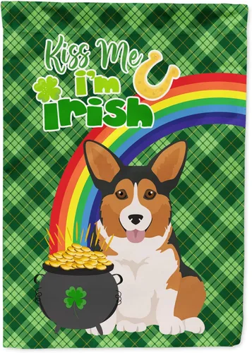 Miniatura 16 de Caroline's Treasures WDK4731GF - Bandera decorativa para jardín del día de San Patricio, color negro y tostado, Airedale Terrier, para jardín