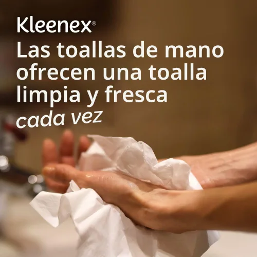 Miniatura 4 de Kleenex Toallas de papel desechables para manos, 6 cajas, 60 toallas por caja (360 toallas en total), el empaque puede variar