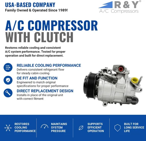 Miniatura 2 de RYC Compresor de aire acondicionado automotriz y embrague de aire acondicionado AIG358