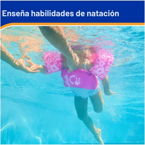 Miniatura 4 de SwimWays Barbie - Entrenador de natación, chaleco salvavidas aprobado por la Guardia Costera de Estados Unidos, chaleco de natación para niños
