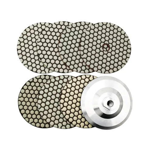 Miniatura 6 de SHDIATOOL Almohadillas de pulido de diamante seco de 3 pulgadas Grit 50 para cuarzo de mármol de granito (paquete de 7)