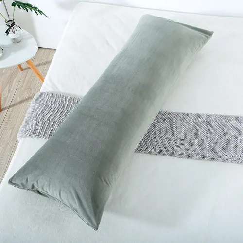 Miniatura 4 de YANHOMY Funda de almohada corporal ultra suave de 20 x 54 pulgadas con cierre de cremallera oculto para adultos, mujeres embarazadas, suave y Gris