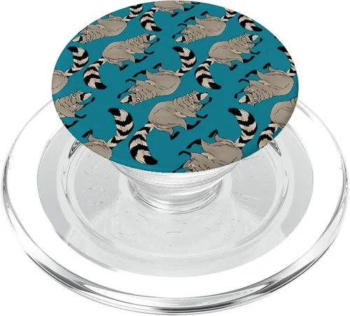 Miniatura 8 de Patrón de mapache de basura, panda, bosque, amante de los animales, mapache PopSockets estándar PopGrip