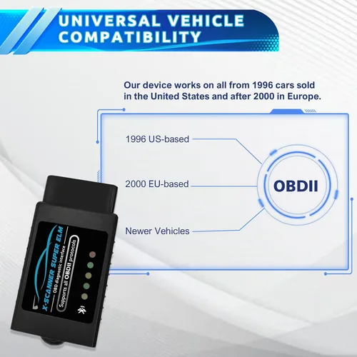Miniatura 6 de Obd2 Bluetooth ELM327 v1.4 Escáner con chip original PIC18F25K80, lector de código de automóvil compatible con vehículos de 1996+, funciona