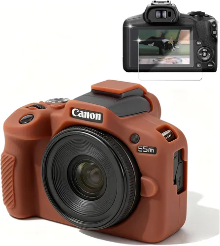 Funda para Cámara Canon EOS R100, Funda Protectora de Silicona Suave, Antiarañazos, Funda Ajustada Delgada con Protector de Pantalla, Accesorios