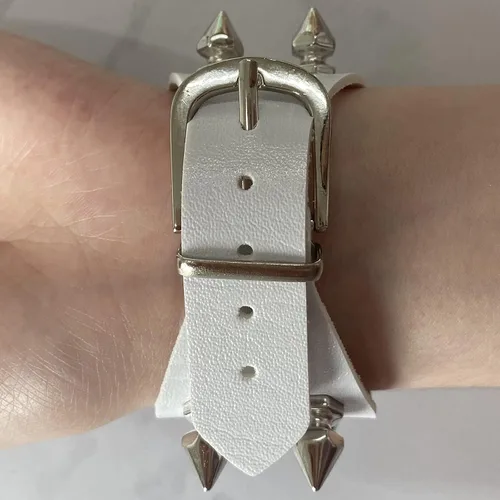 Miniatura 4 de YANCHUN Puddin Choker Necklace for Women Leather Spike Bracelet Halloween Costume Accessories