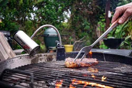Miniatura 7 de Ventilador de carbón BBQ Dragon - Ventilador de parrilla inalámbrico para acampar, chimenea y parrillas - Ventilador de aire BBQ resistente