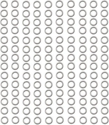 Miniatura 6 de 500 anillos divididos de acero inoxidable para hacer joyas, collares, pulseras, aretes, llavero, manualidades (496.378-0.276 in)