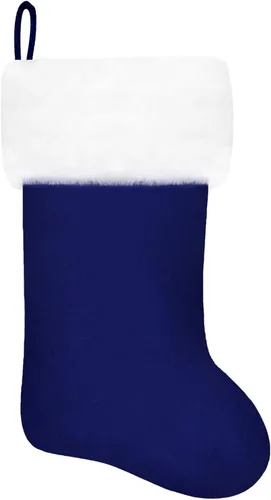 Miniatura 135 de Calcetines de Navidad bordados de 20 pulgadas con monograma, terciopelo negro con puño de felpa blanca supersuave, adornos clásicos para decoración