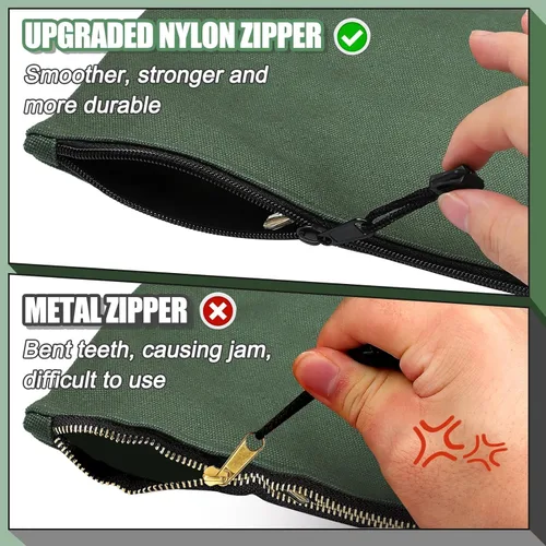 Miniatura 3 de ANPHSIN Paquete de 6 bolsas de lona para herramientas, juego de bolsas de herramientas resistentes de 11.2 x 7 pulgadas, organizador