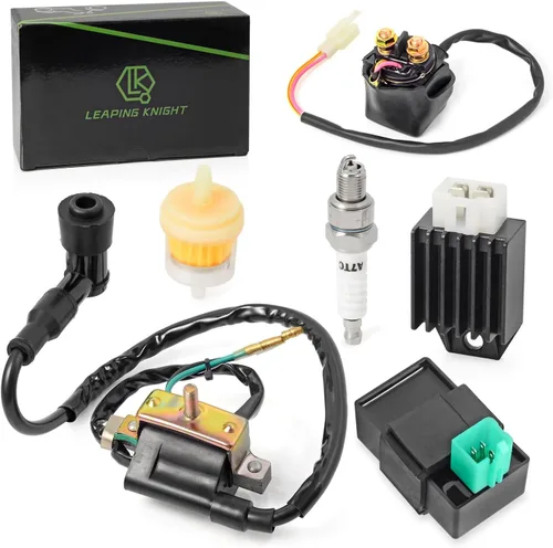 Miniatura 9 de Kit de bobina de encendido con caja CDI AC de 5 pines, regulador de voltaje, rectificador, solenoide, relé y bujía para Kazuma Meerkat 50cc, Falcon