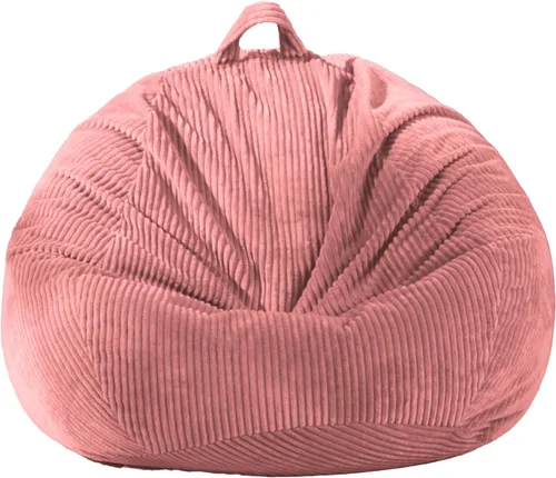 Miniatura 7 de ZhenLives Funda para puf de almacenamiento de animales de peluche, solo funda (sin relleno), organizador de juguetes de pana, para asiento con cojín
