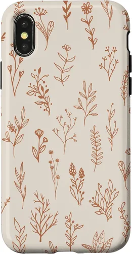 Miniatura 5 de Cute Beige Brown Wildflower Aesthetic Flower Pattern Case for iPhone 17