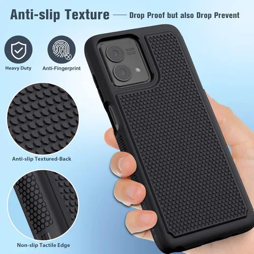 Miniatura 5 de FNTCASE Funda para Motorola Moto G-Stylus-5G-2023: funda protectora de doble capa a prueba de golpes Parte trasera texturizada antideslizante