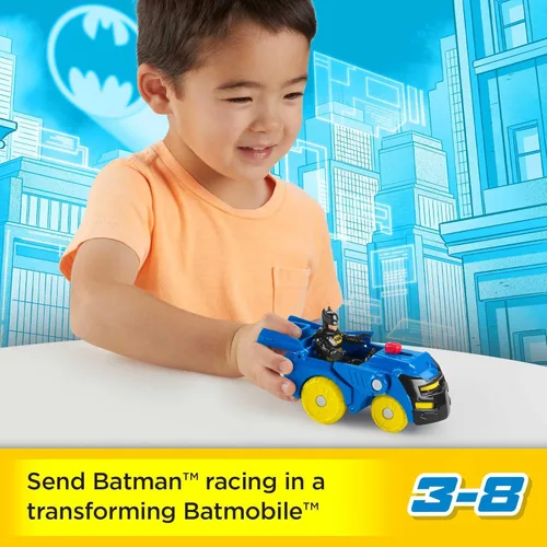 Miniatura 2 de DC Super Friends Fisher-Price Imaginext Batman - Juego de cambiadores de cabeza y figuras para preescolar, juego de simulación para niños a partir