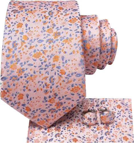 Miniatura 62 de Dubulle Corbata tejida de cachemira para hombre y gemelos de pañuelo para hombre, conjunto de gemelos para boda formal y negocios