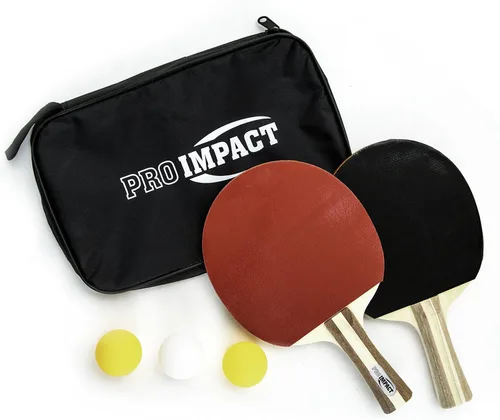 Miniatura 3 de Juego de ping-pong, 2 paletas de madera profesionales, 3 pelotas de tenis de mesa y estuche de transporte, kit de raqueta para interiores