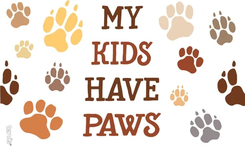 Miniatura 2 de Tervis My Kids Have Paws - Vaso con envoltura y tapa marrón, 16 onzas, transparente