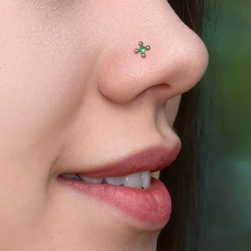 Miniatura 2 de Nose Stud Ring - Nose Piercing Stud - Nose Jewelry Surgical Steel - Nostril Screw Stud - Nose Ring CZ - Nose Stud L