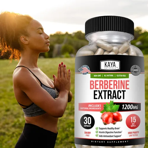 Miniatura 9 de Kaya Naturals Extracto de berberina HCL de 1200 mg - Sistema inmunológico - Niveles de gluco - Salud intestinal (vegetariano, sin OMG y sin gluten)