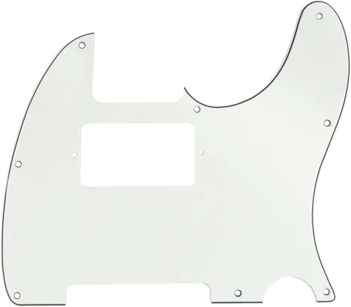 Miniatura 16 de Musiclily - Golpeador de 8 agujeros, humbucker, para Fender Telecaster estadounidense/mexicana de estilo moderno, guitarra eléctrica, 1 capa, negro