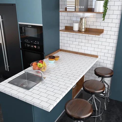 Miniatura 4 de ReWallpaper Papel tapiz de cocina para despegar y pegar, papel tapiz para pared de cocina, baño, impermeable, azulejos de metro, papel de contacto