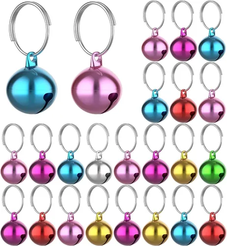 Miniatura 9 de 24 juegos de campanas de gato para gato y perro collar colgante Pet Bell Pet colgante accesorios (color mezclado)