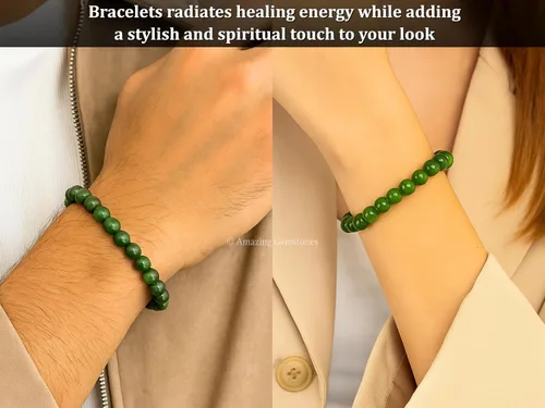 Miniatura 81 de Amazing Gemstone Pulsera de cristal para mujeres y hombres, pulsera de cristal curativo de protección, pulsera elástica con cuentas de piedras