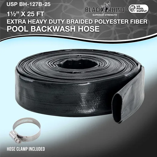 Miniatura 2 de U.S. Pool Supply Manguera de retrolavado para piscina de 1 1/2 pulgadas de diámetro x 25 pies - Manguera de descarga para bomba, filtro de arena