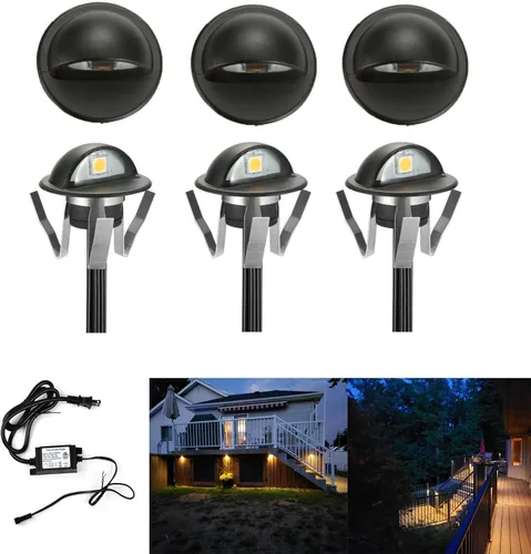 Miniatura 11 de FVTLED kit de luces LED de cubierta de bajo voltaje Φ1.38 para exteriores, lámpara de decoración de jardín, acero inoxidable, diseño empotrado