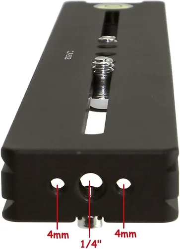 Miniatura 4 de DLR-2502B Desmond - Riel macro doble de 9.843 in Arca-Swiss compatible con nivel de burbuja