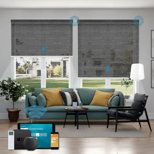 Miniatura 14 de Cortinas enrollables inteligentes de filtrado de luz motorizadas compatibles con HomeKit, persianas inteligentes para ventanas con 1% de apertura